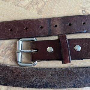 Vintage Amish Hand Crafted Genuine Leather Belt Colour Brown 36